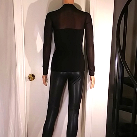 Hot 🔥 Herve Leger Paris Sheer Stretch knit Top - Picture 13 of 14